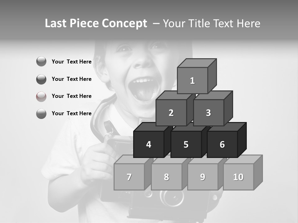 Photo Cute Boy PowerPoint Template