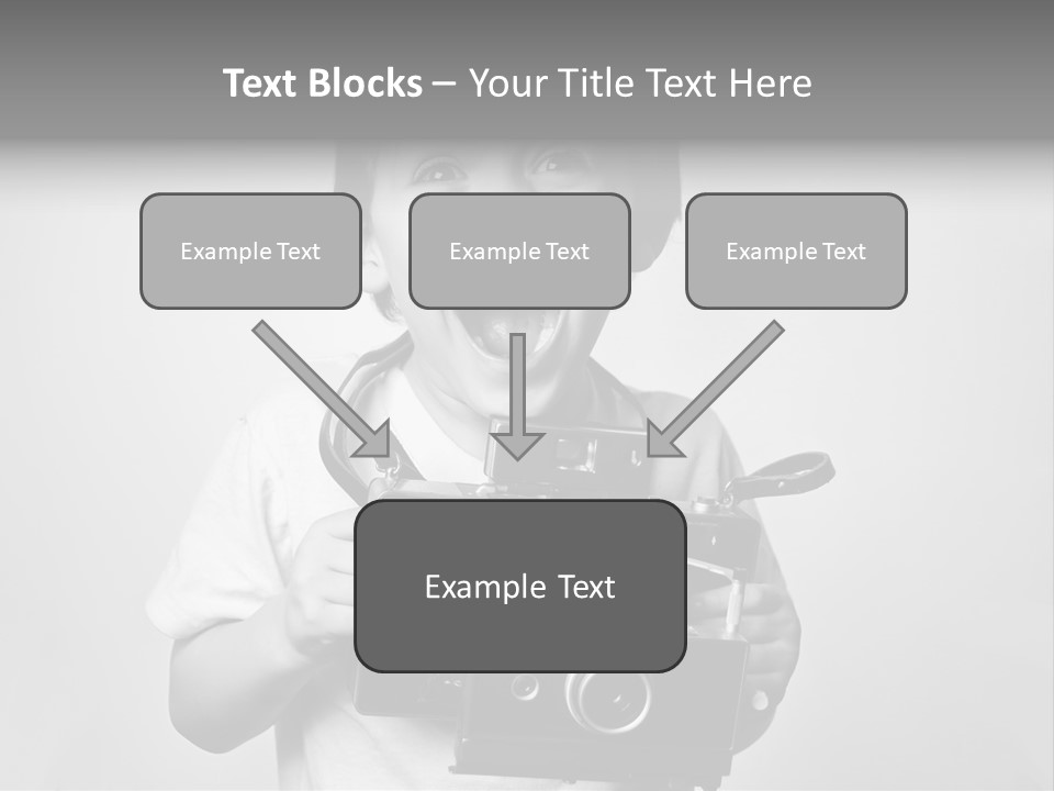 Photo Cute Boy PowerPoint Template