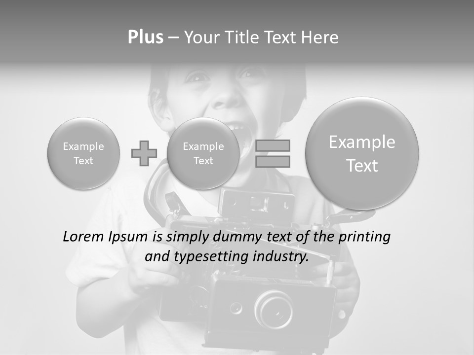 Photo Cute Boy PowerPoint Template