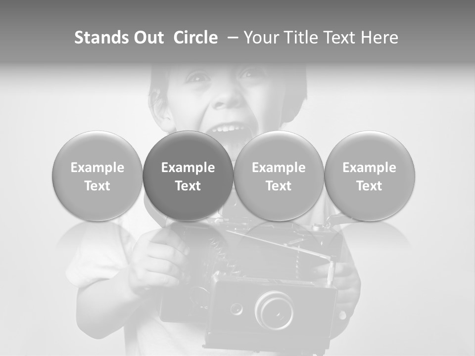 Photo Cute Boy PowerPoint Template