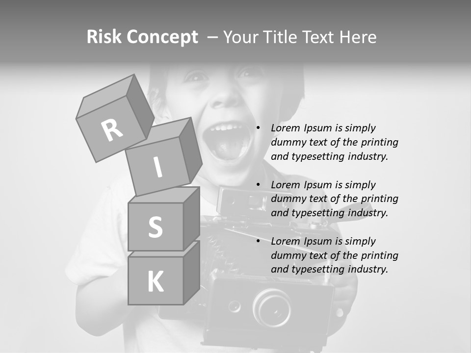 Photo Cute Boy PowerPoint Template