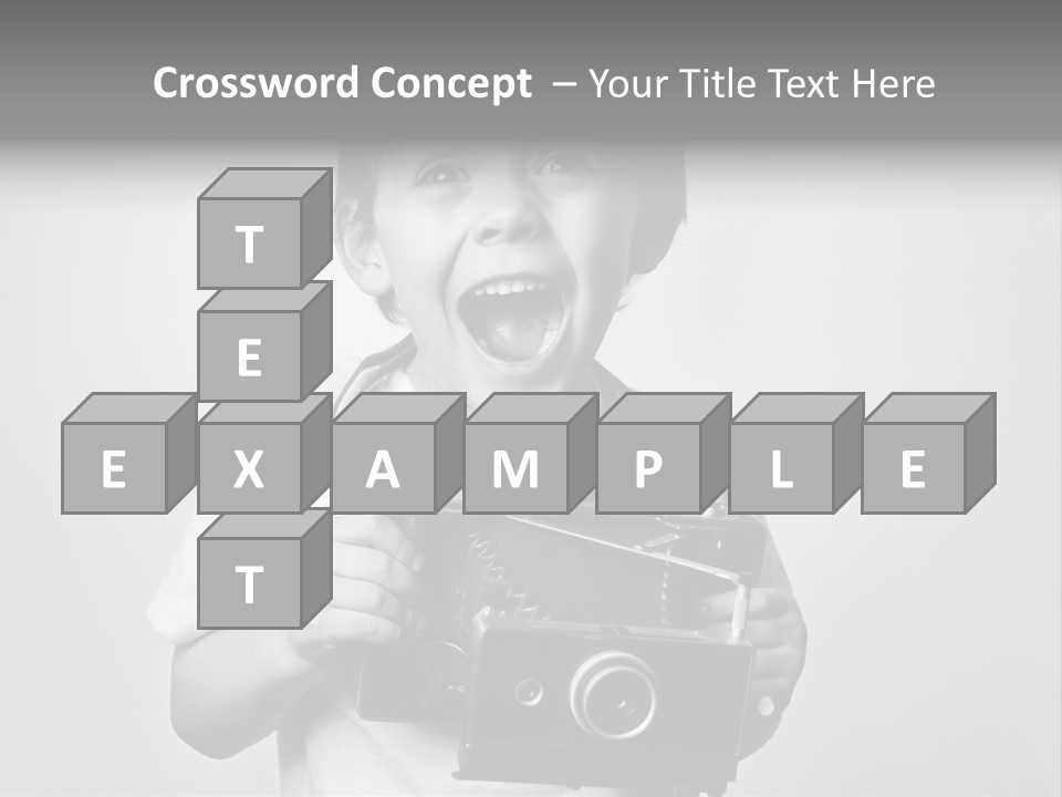 Photo Cute Boy PowerPoint Template