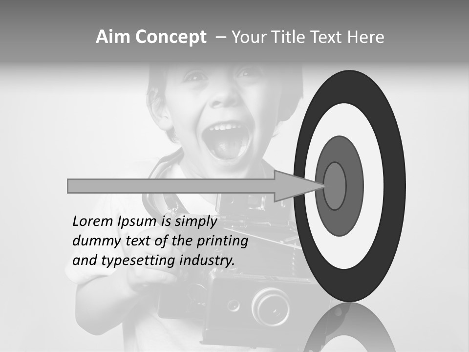 Photo Cute Boy PowerPoint Template