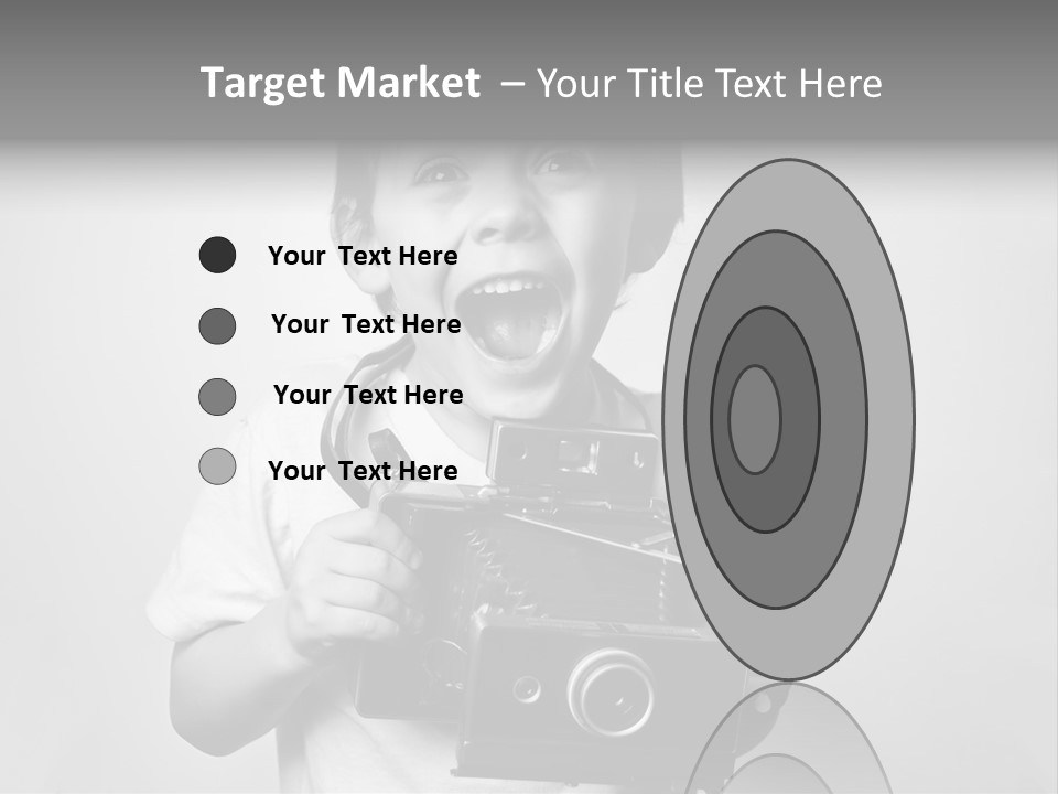 Photo Cute Boy PowerPoint Template
