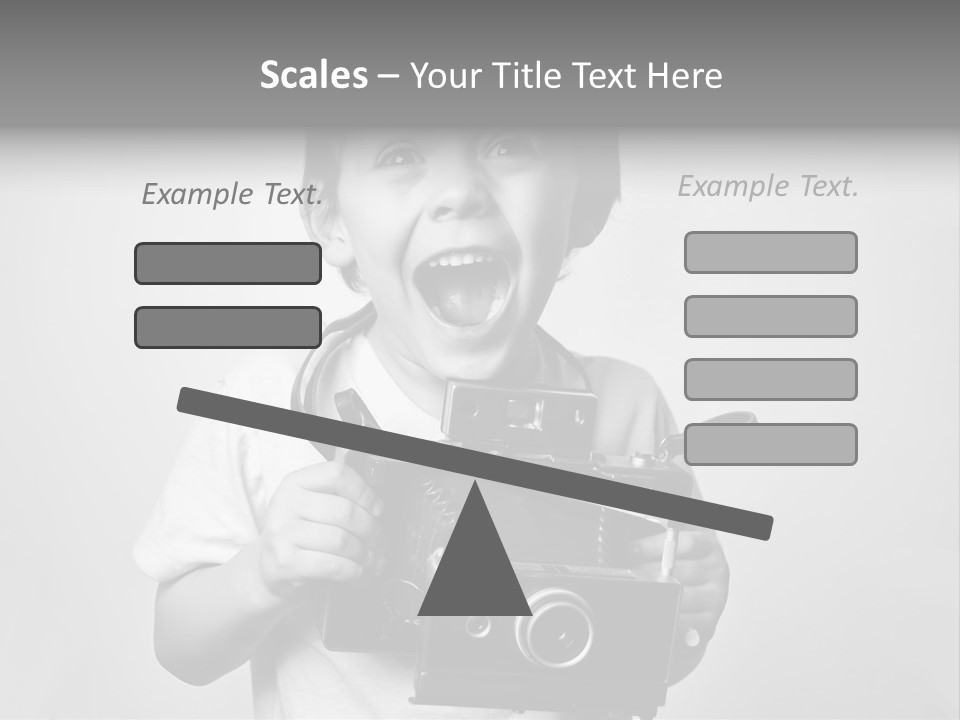 Photo Cute Boy PowerPoint Template