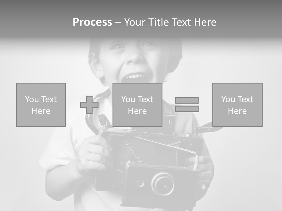 Photo Cute Boy PowerPoint Template