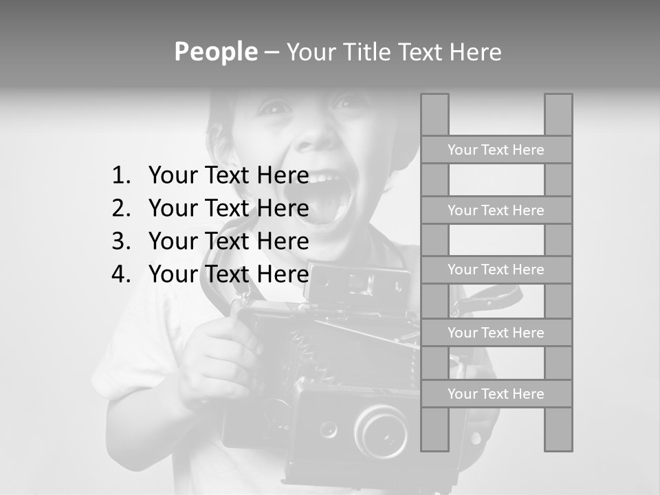 Photo Cute Boy PowerPoint Template