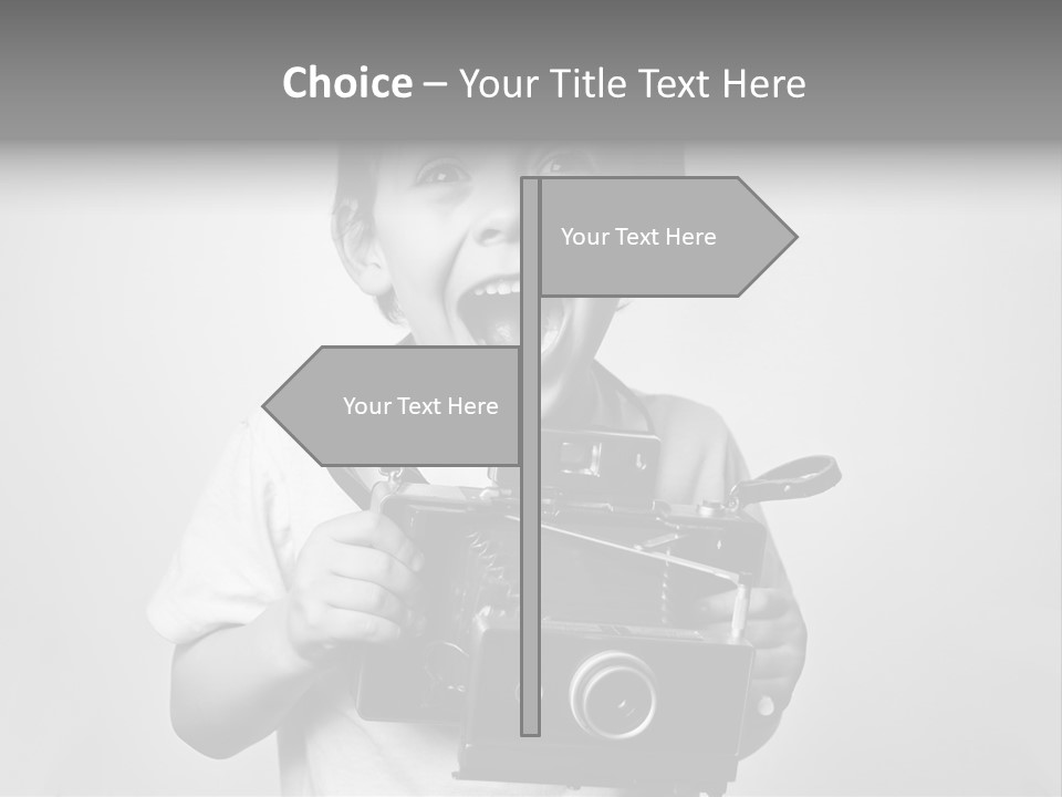 Photo Cute Boy PowerPoint Template