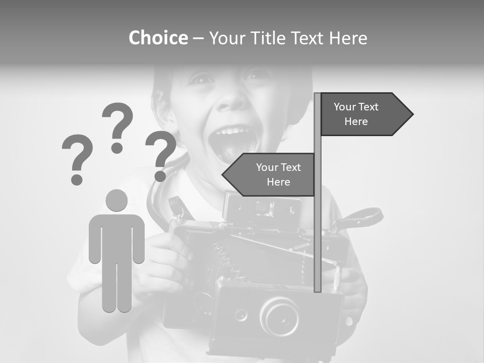 Photo Cute Boy PowerPoint Template