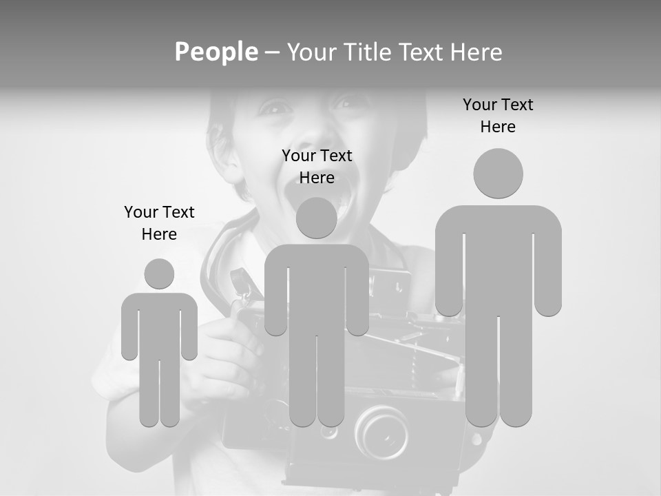 Photo Cute Boy PowerPoint Template