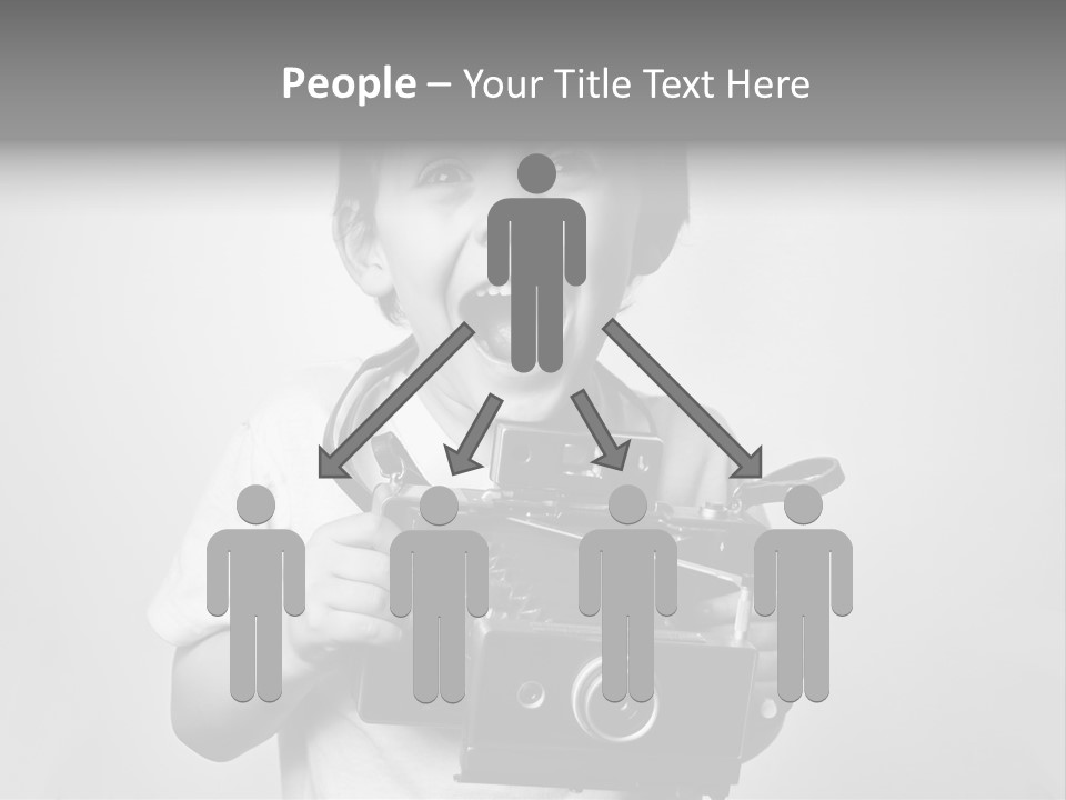 Photo Cute Boy PowerPoint Template