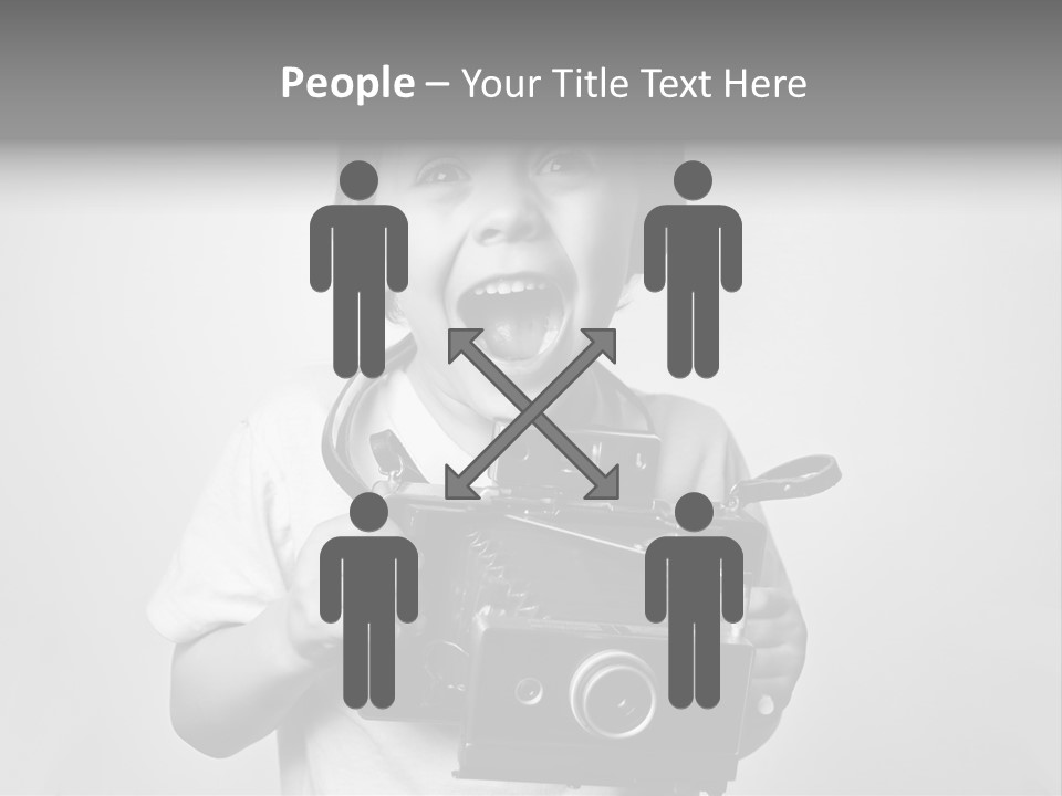 Photo Cute Boy PowerPoint Template