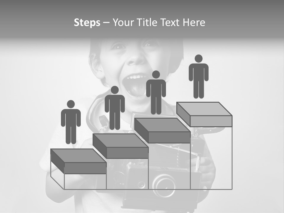 Photo Cute Boy PowerPoint Template