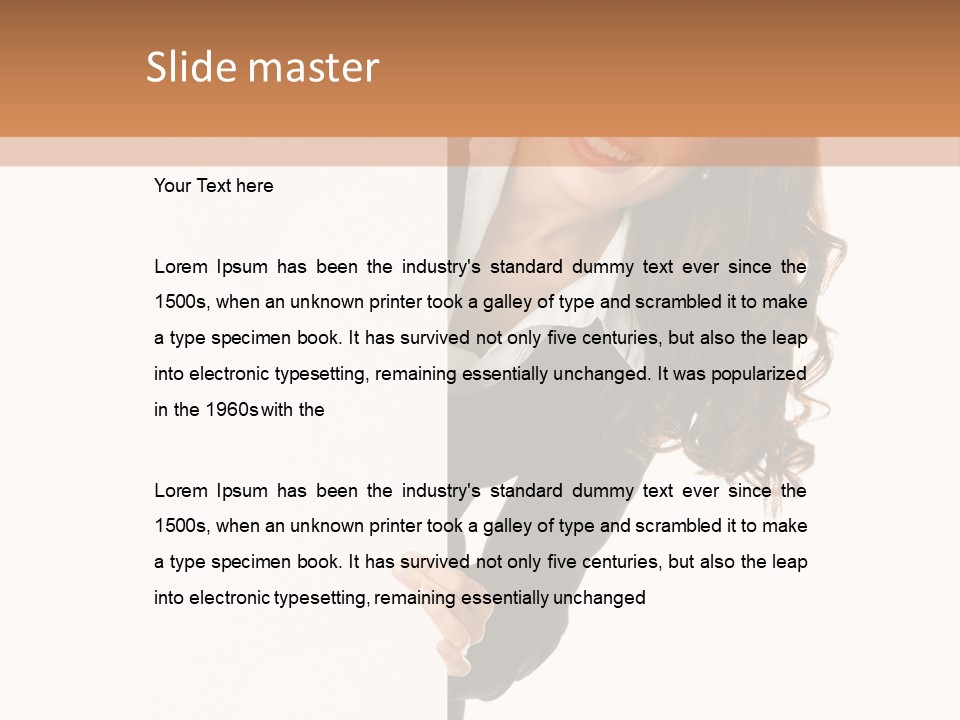 White Sign Businesspeople PowerPoint Template