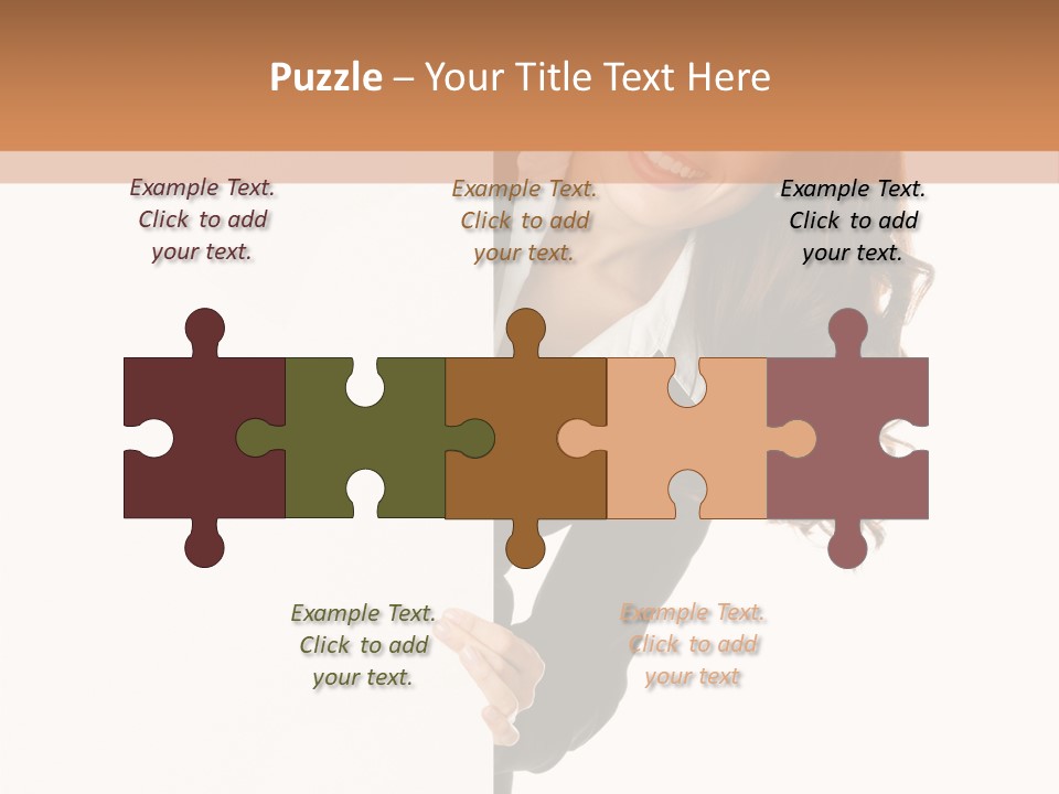 White Sign Businesspeople PowerPoint Template