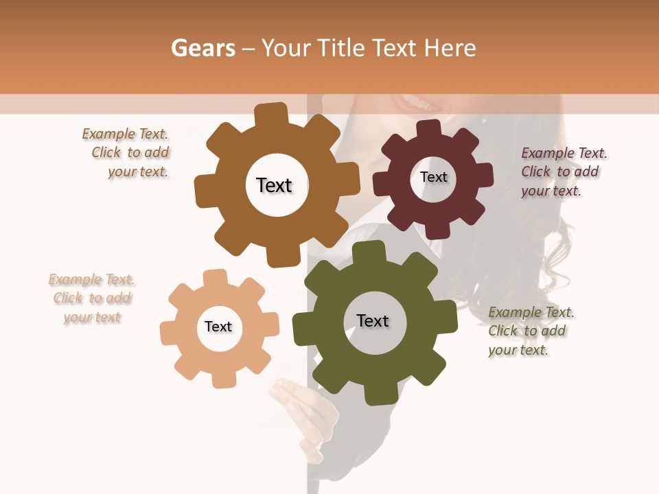 White Sign Businesspeople PowerPoint Template