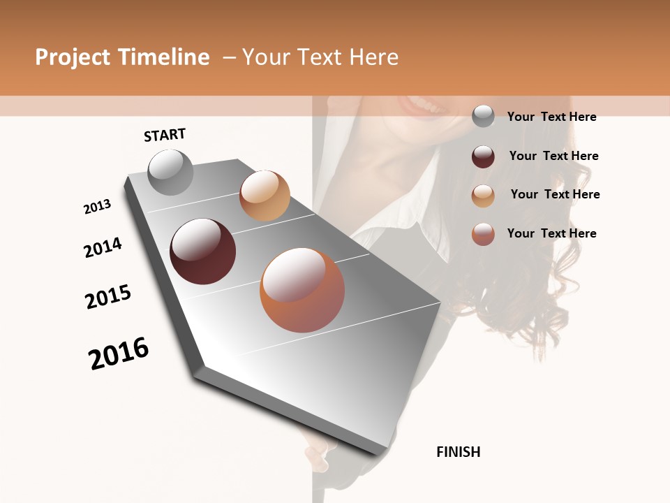 White Sign Businesspeople PowerPoint Template