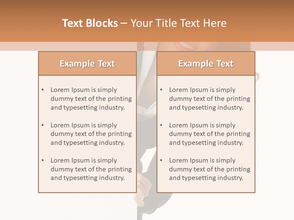 White Sign Businesspeople PowerPoint Template