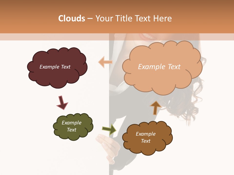 White Sign Businesspeople PowerPoint Template
