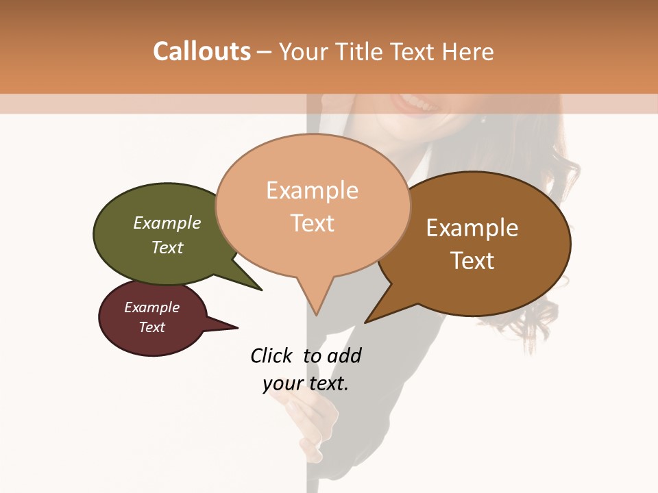 White Sign Businesspeople PowerPoint Template