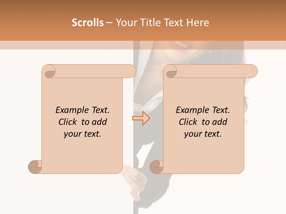 White Sign Businesspeople PowerPoint Template