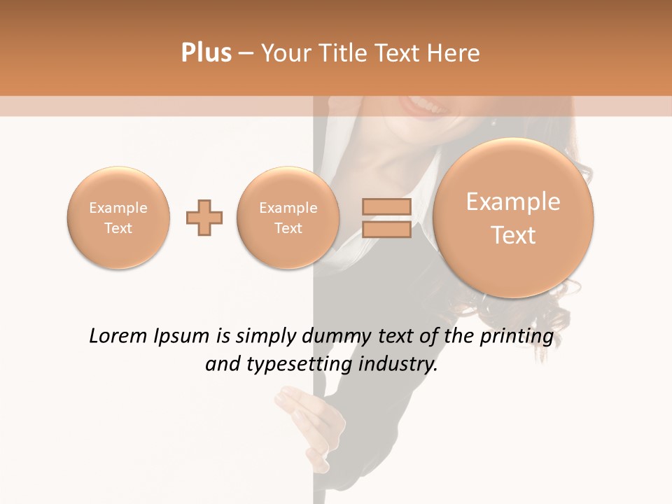 White Sign Businesspeople PowerPoint Template