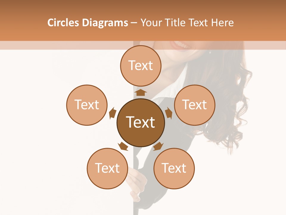 White Sign Businesspeople PowerPoint Template