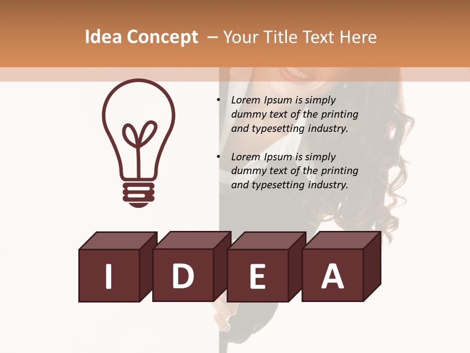 White Sign Businesspeople PowerPoint Template