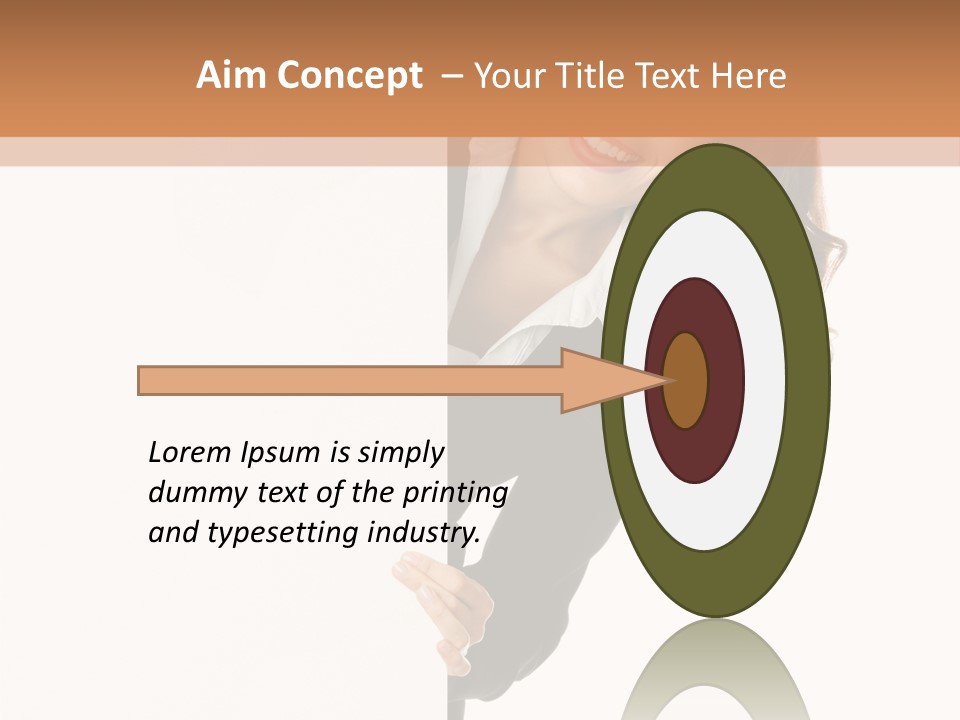 White Sign Businesspeople PowerPoint Template