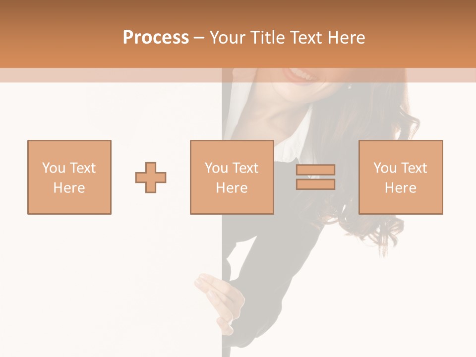 White Sign Businesspeople PowerPoint Template