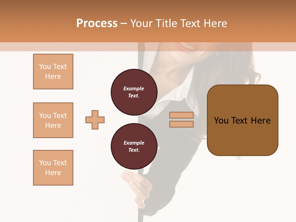 White Sign Businesspeople PowerPoint Template