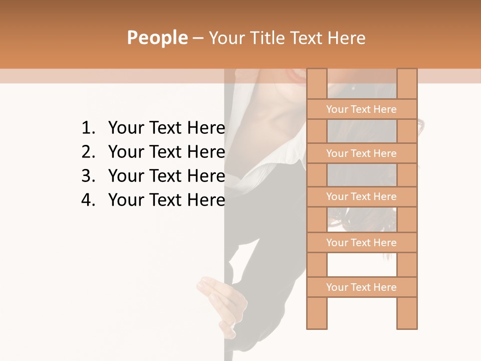 White Sign Businesspeople PowerPoint Template