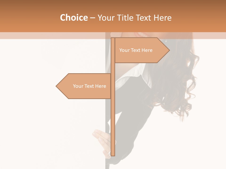 White Sign Businesspeople PowerPoint Template