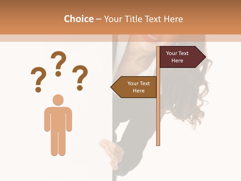 White Sign Businesspeople PowerPoint Template