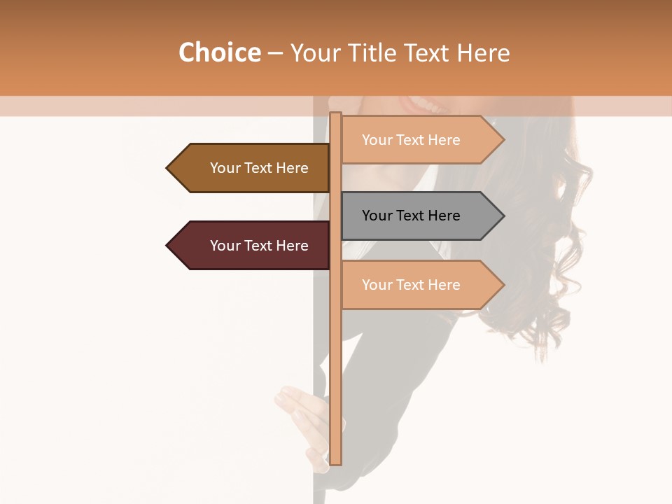 White Sign Businesspeople PowerPoint Template