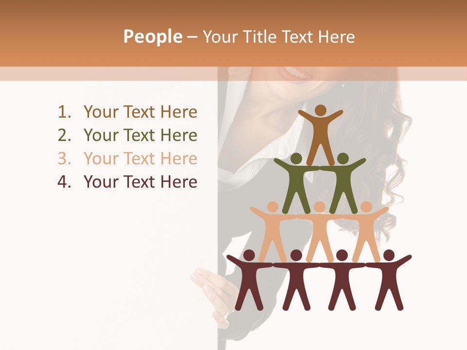 White Sign Businesspeople PowerPoint Template