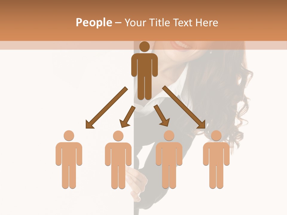 White Sign Businesspeople PowerPoint Template