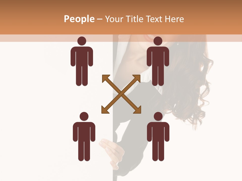 White Sign Businesspeople PowerPoint Template