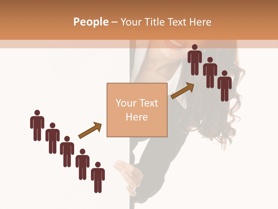 White Sign Businesspeople PowerPoint Template