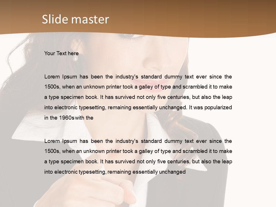 Executive Cheerful Hand PowerPoint Template