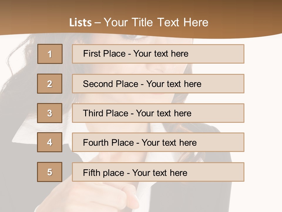 Executive Cheerful Hand PowerPoint Template