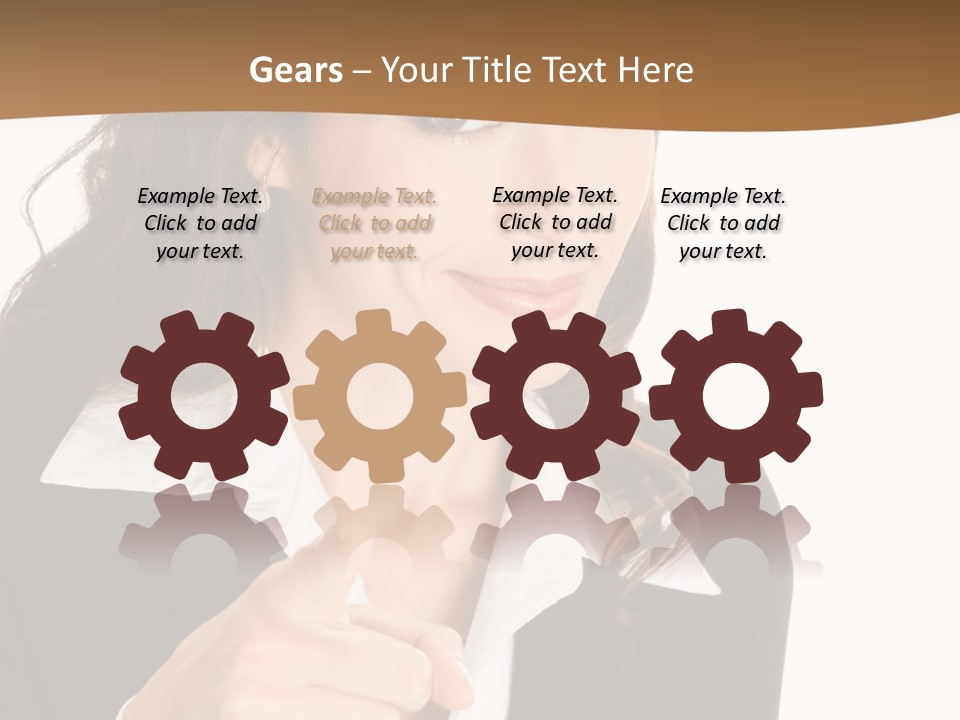 Executive Cheerful Hand PowerPoint Template