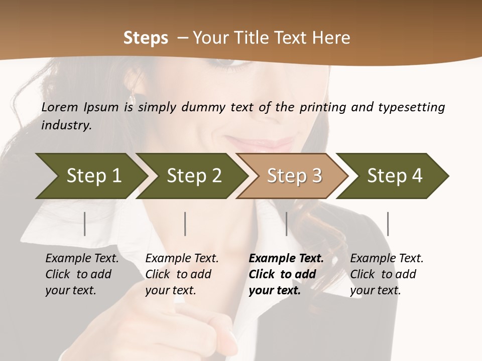Executive Cheerful Hand PowerPoint Template