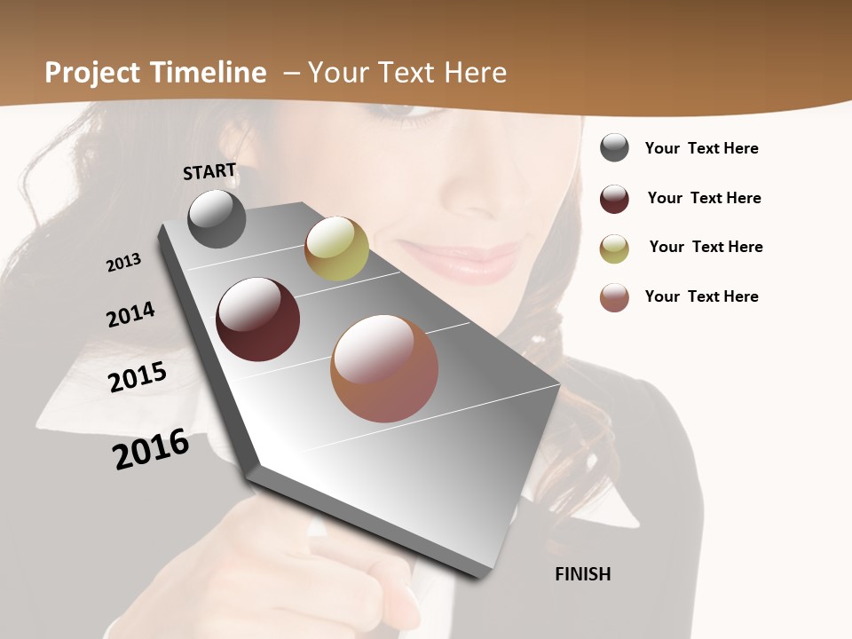 Executive Cheerful Hand PowerPoint Template