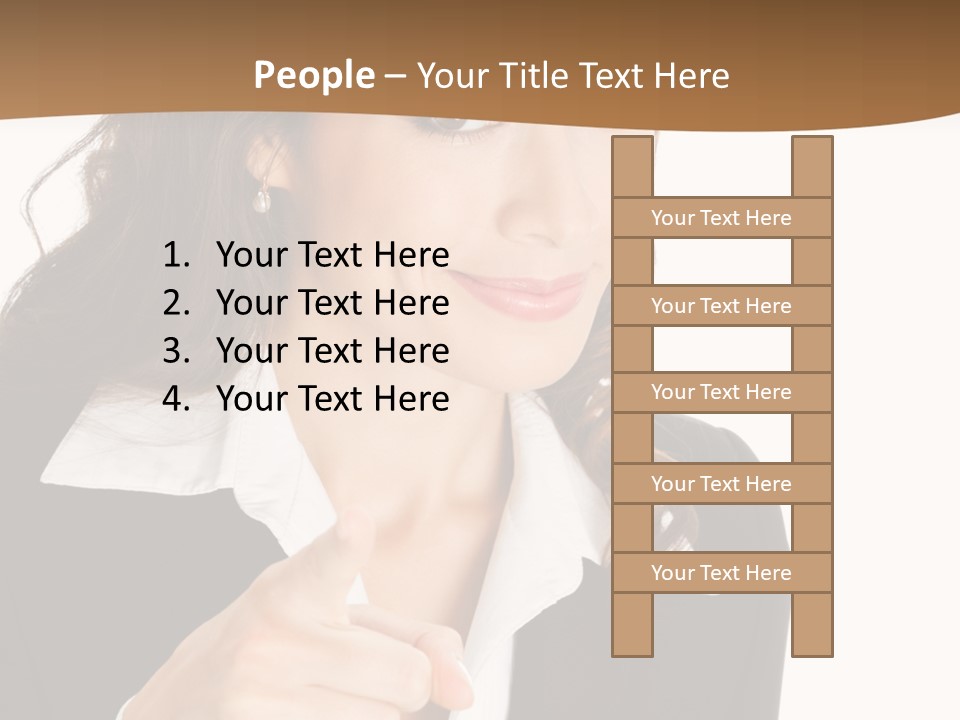 Executive Cheerful Hand PowerPoint Template