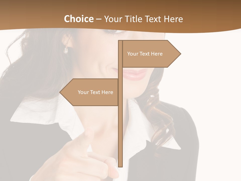 Executive Cheerful Hand PowerPoint Template