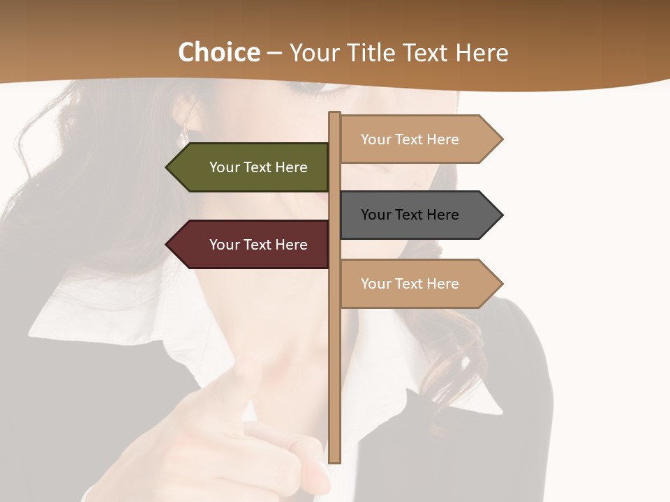 Executive Cheerful Hand PowerPoint Template