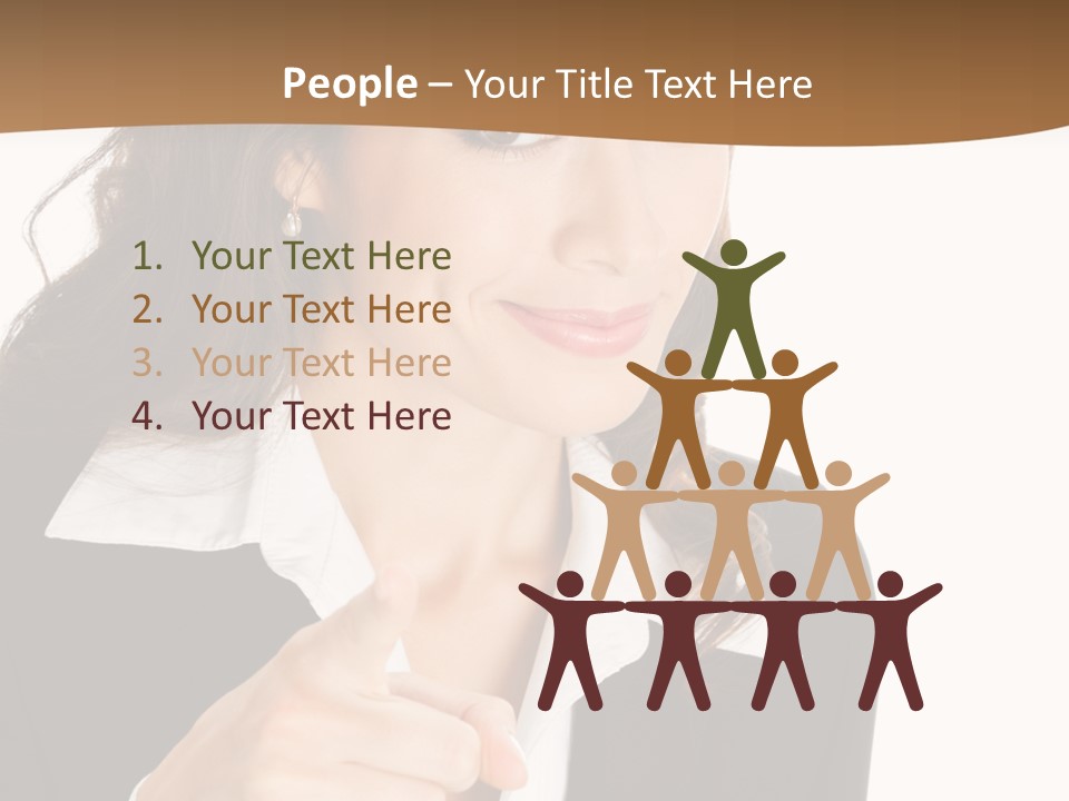 Executive Cheerful Hand PowerPoint Template