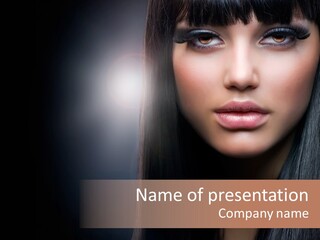 Profile Young Hairstyle PowerPoint Template