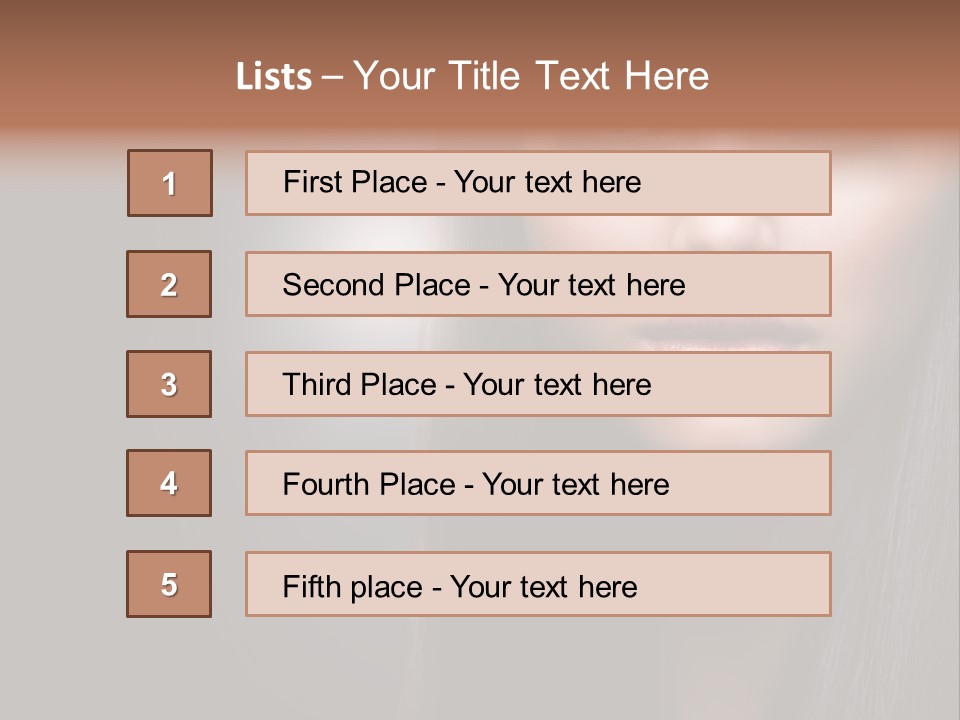 Profile Young Hairstyle PowerPoint Template